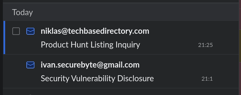 Two more spam emails arrived while writing this post