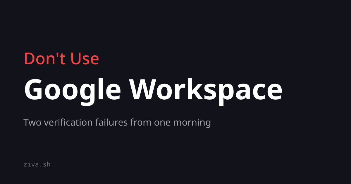 Don't Use Google Workspace