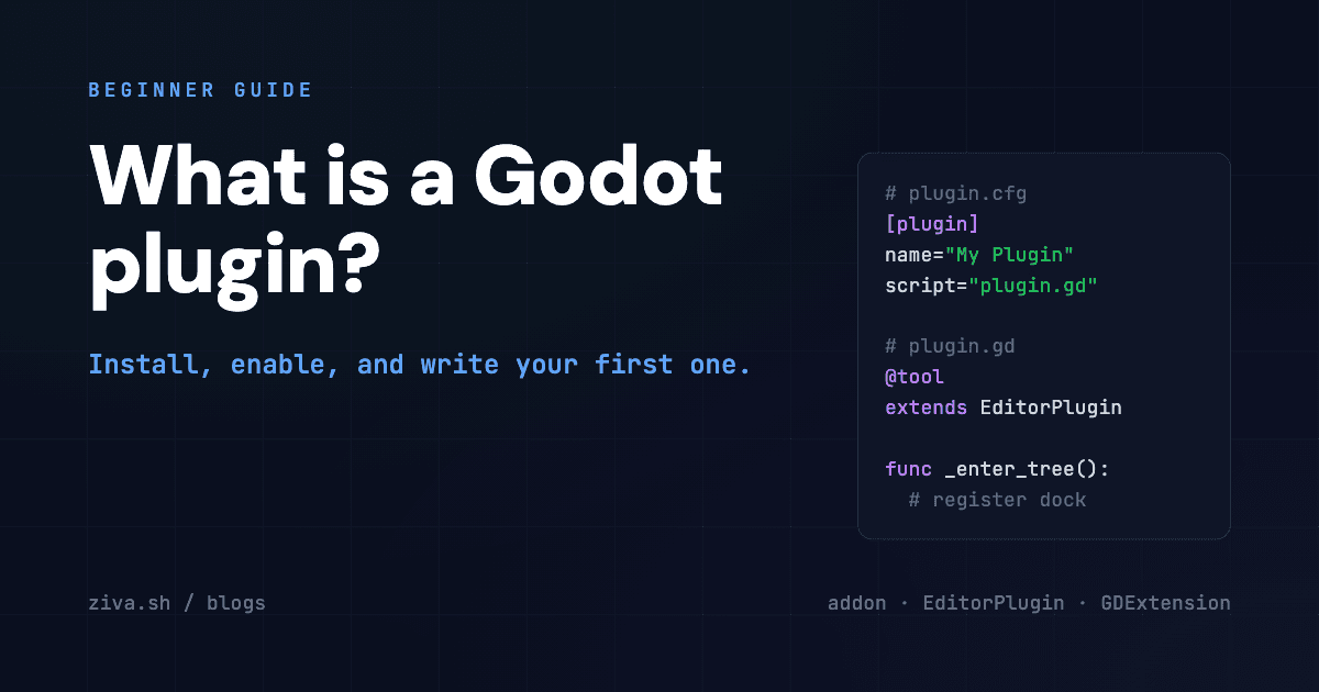 Godot Plugin: What It Is, How to Install One, How to Build Your Own