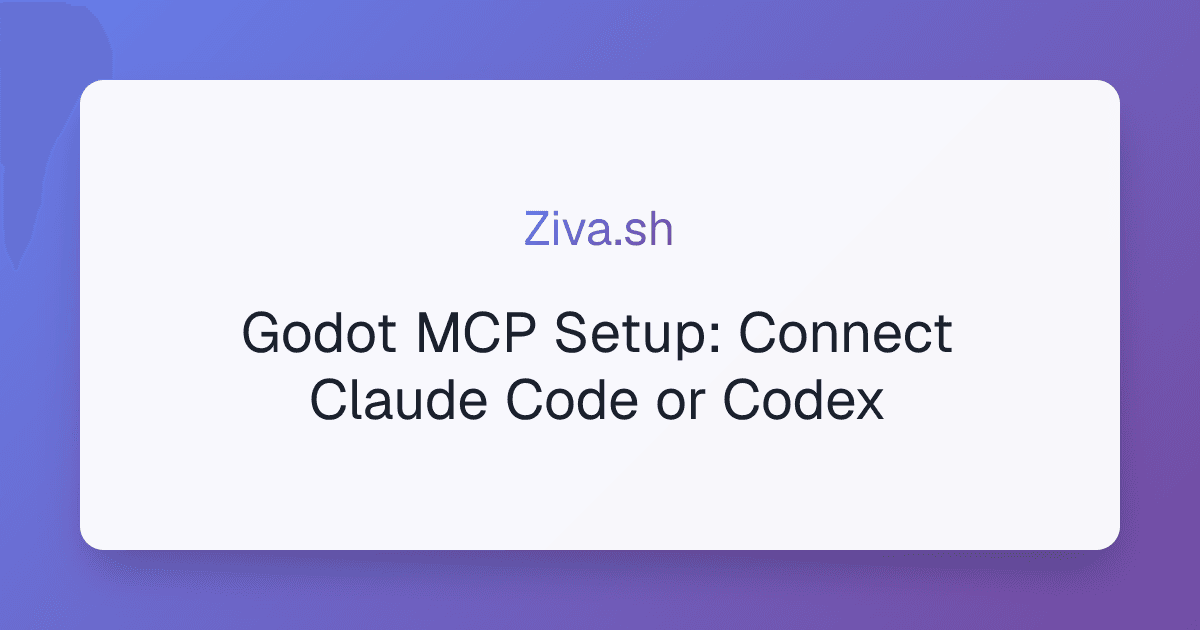 Godot MCP Setup: Connect Claude Code or Codex