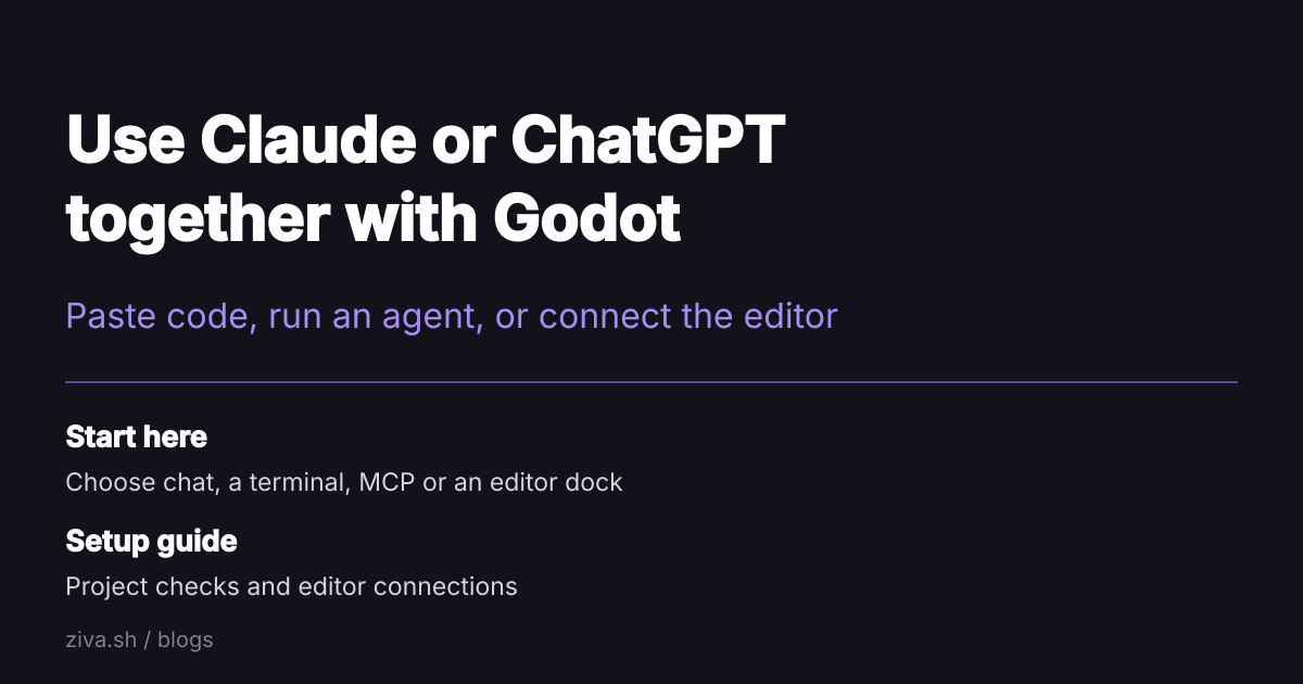 How do I use Claude or ChatGPT together with Godot?