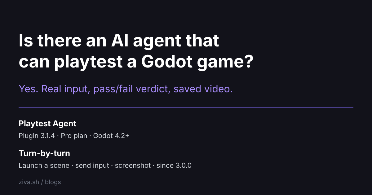Is there an AI agent that can playtest a Godot game?