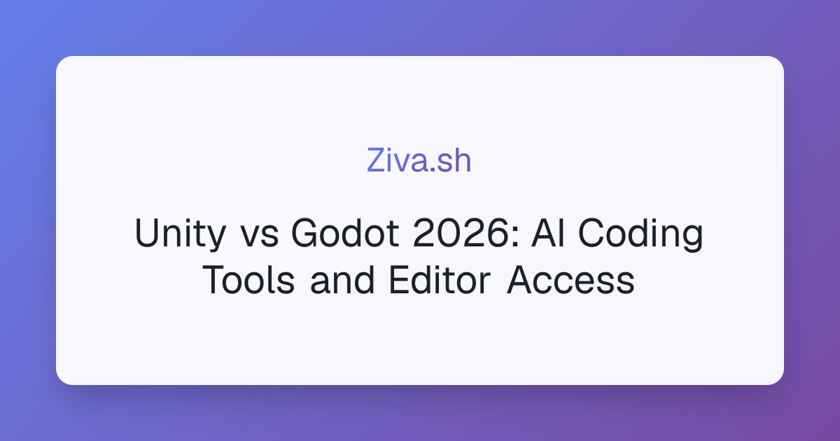 Unity vs Godot 2026: AI Coding Tools and Editor Access